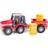 New Classic Toys Traktor i trä med höbalar