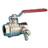 PETTINAROLI F x f fullway ball valve with drain-off and red steel lever