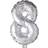 Creotime Folieballong Silver 8