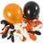 Creotime Ballonger Halloween 100 st Vit/orange/svart