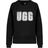 UGG W Madeline Fuzzy Logo Crewneck Sweatshirt - Black/Cream