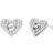 Michael Kors Pavé Heart Stud Earrings - Silver/Transparent