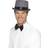 Smiffys Grey Men's 1920's Top Hat top hat fancy dress grey mens victorian accessory gentleman magician black
