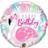 Folat Happy Birthday Pink Flamingo Standard Balloon