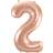 PartyDeco Foil Balloon Number 2 86cm Rose Gold