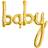 PartyDeco Foil Balloons Baby Gold