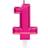 Amscan födelsedagsljus 1 rosa 9,3 cm