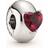 Pandora Red Heart Solitaire Clip Charm - Silver/Red