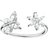 Thomas Sabo Charm Club Butterfly with Flower Ring - Silver/Transparent