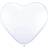 Folat ballonger Hjärtformade 30 cm latexvita 8 bitar