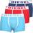 Diesel All Timers Fresh & Bright Boxer Trunks 3-pack - Red/Blue/Navy