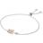 Michael Kors Two-Tone Mott Logo Slider Bracelet - Silver/Rose Gold/Transparent