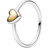 Pandora Domed Golden Heart Ring - Silver/Gold