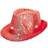 Folat Trilby with LED and Glitter Red