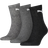 Puma Unisex Adult Crew Socks 3-pack - Grey