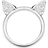 Thomas Sabo Cat's Ears Ring - Silver/Transparent