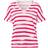 Brax Carrie Striped T-shirt - Pink