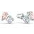Swarovski Attract Soul Stud Earrings - Silver/Pink/Transparent
