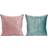 Dkd Home Decor Cushion Pink Polyester Green (45 x 10 x 45 cm) (2 pcs) Complete Decoration Pillows Green, Pink