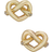Kate Spade Crystal Accented Love Knot Stud Earrings - Gold/Transparent
