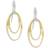Marco Bicego Marrakech Onde Collection Double Concentric Hook Earrings - Gold/Diamonds