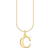 Thomas Sabo Charm Club Delicate Letter C Necklace - Gold
