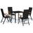 vidaXL 3099114 Patio Dining Set, 1 Table incl. 4 Chairs