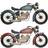 Dkd Home Decor Väggdekoration Metall Motorcykel (2 pcs) (98 x 5 x 48 cm) Väggdekor