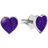 Pia & Per Hearts Ear Studs - Silver/Purple