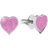 Pia & Per Hearts Ear Studs - Silver/Pink