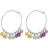 Pernille Corydon Rainbow Hoops - Silver/Multicolour