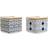 Dkd Home Decor Saltkar med lock Kakel Blå Vit Bambu Dolomite (12.5 x 12.5 x 12 cm) (2 pcs) Saltskål