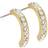 Blomdahl Brilliance Curved Earrings 15mm - Gold/Trasparent