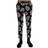 Dolce & Gabbana Men's Leaf Cotton Stretch Slim Trouser Black/White PAN60812 IT44