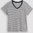 Levi's T shirt med V ringning (plus storlek) MultiColor Caviar Stripe 2X