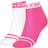 Calvin Klein Logo Stripe Ankle Socks 2-pack - Magenta
