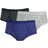 Rectangle Underpants with Fly 3-pack - Black/Grey/Blue