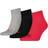 Puma Quarter Socks 3-pack - Red/Grey