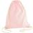 Westford Mill EarthAware Organic Drawstring Bag (ekologisk dragsko) Pastel Pink One Size