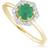 Gemondo Engagement Ring - Gold/Green/Diamonds