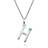 Initial H Emerald Letter Charm Necklace in 9ct