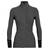 Icebreaker Women's Real Fleece Merino Descender Long Sleeve Zip Jacket - Jet heather/Black