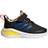 adidas Infant FortaRun Sport Running Elastic Lace and Top Strap - Core Black/Royal Blue/Impact Yellow