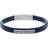 Emporio Armani Leather Bracelet - Silver/Blue