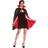 Wicked Costumes Vampire Cape in Satin Short Black/Red with Stand Collar