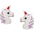 Scrouples Unicorn Stud Earrings - Silver/Mulicolour