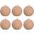 Bolsius 6x Rustic Ball Misty Pink Holiday Ornament Candle