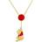 Disney Winnie The Pooh Floating Balloon Necklace - Gold/Red