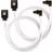 Corsair Premium Sleeved SATA Data Cable Connectors_ White_
