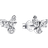 Pandaro Sparkling Herbarium Cluster Stud Earrings - Silver/Transparent